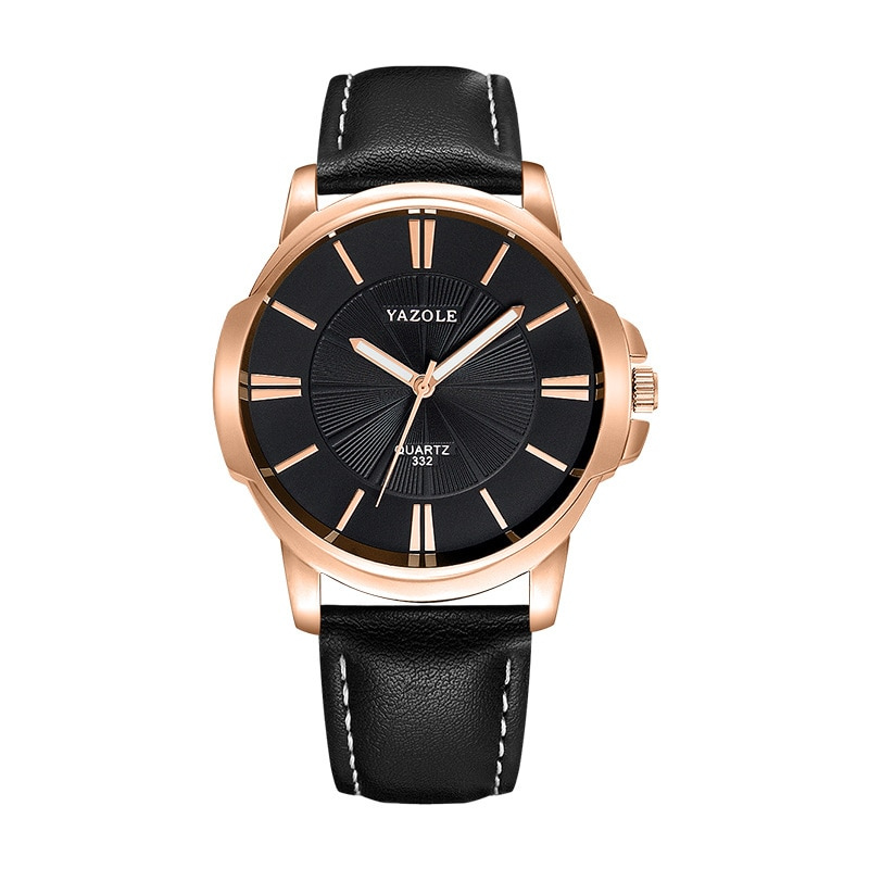 Luxury Blue Glass Leather Watch™ - Olsen & Olsen
