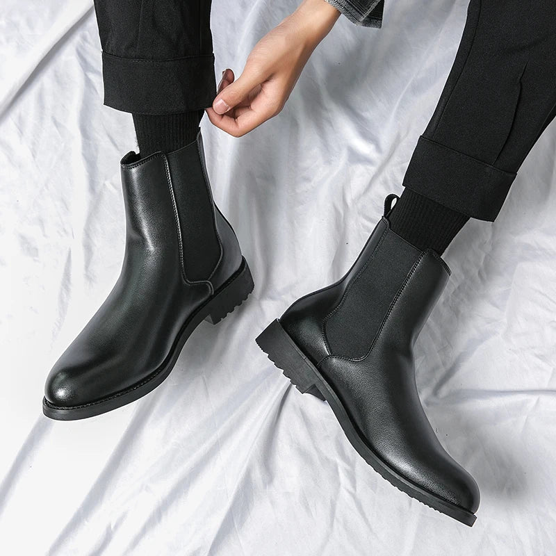 Genuine Leather Stride Boots