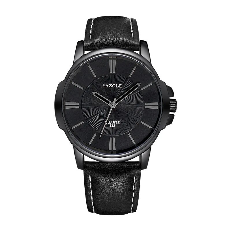 Luxury Blue Glass Leather Watch™ - Olsen & Olsen