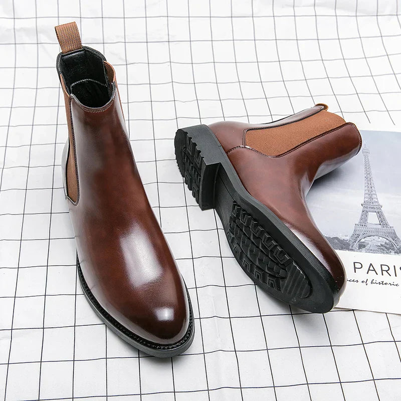 Genuine Leather Stride Boots