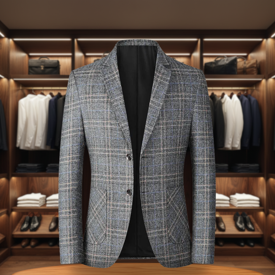 Custom Checkered Blazer for Men | Stylish