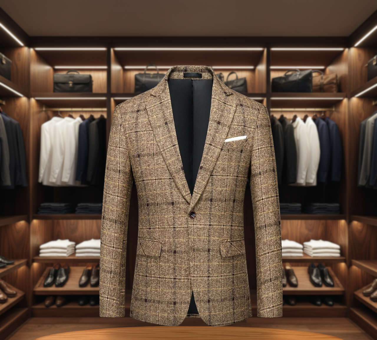 Men's Glen Plaid Jacket | Modern