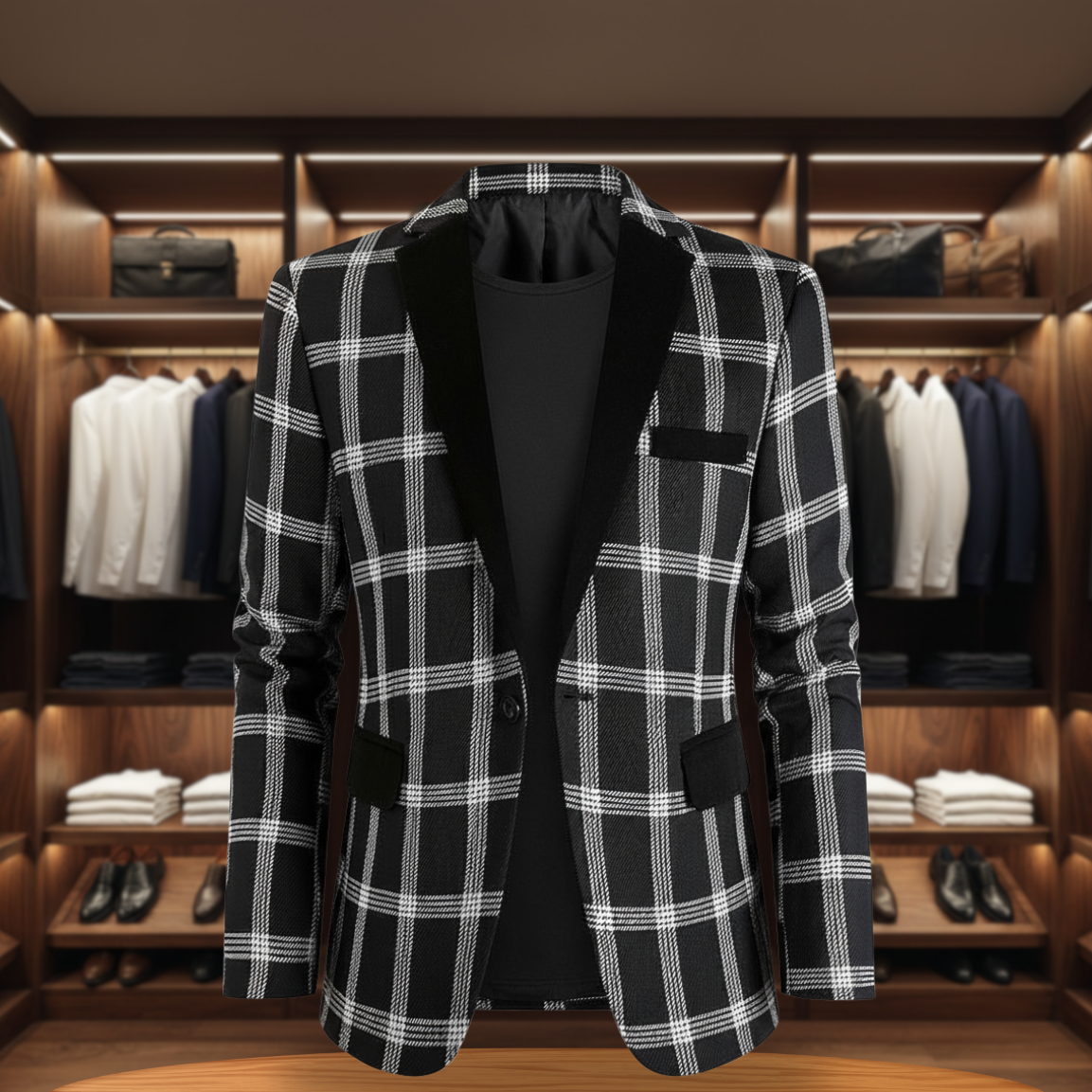 Ethan Checkered Men's Blazer | Classic