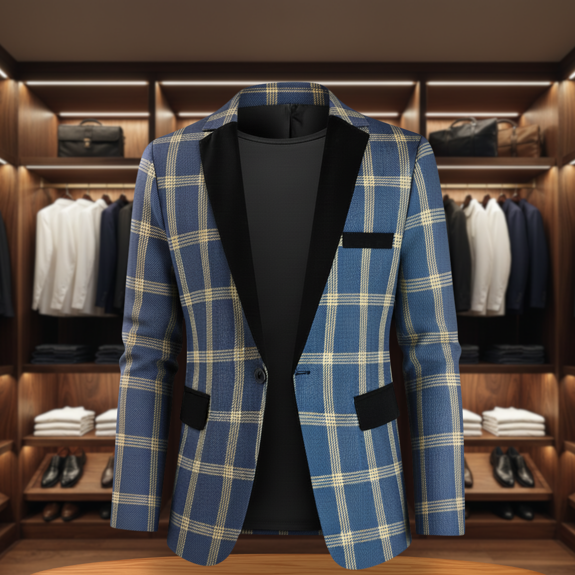Ethan Checkered Men's Blazer | Classic