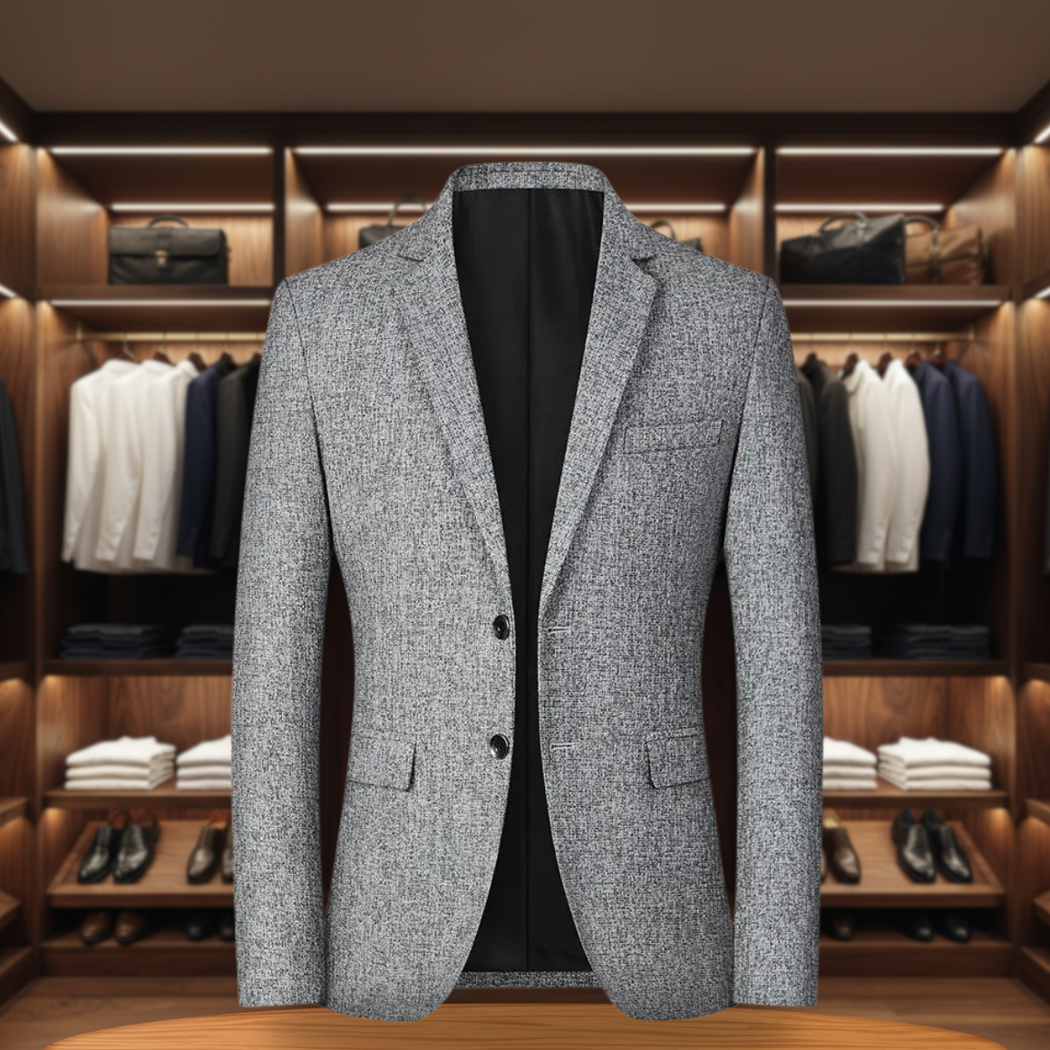Classic Textured Blazer for Men | Fitted