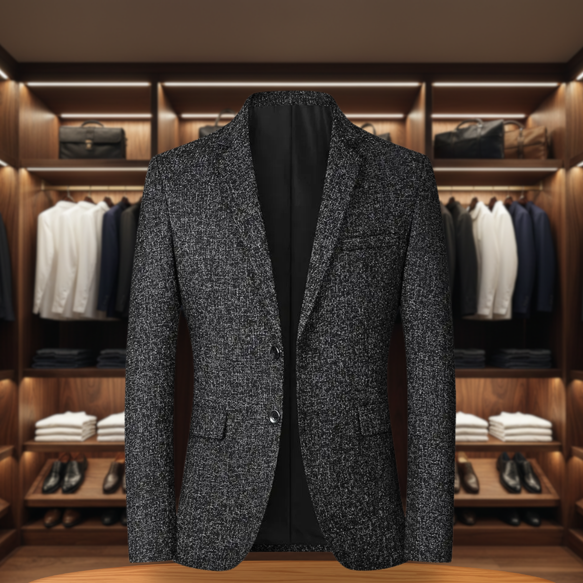 Classic Textured Blazer for Men | Fitted